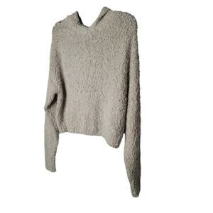 Lira Hooded Pullover Hoodie Long Sleeve Lightweight Faux Shearling Tan Size XS